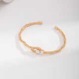 S925 Sterling Silver Pearl Bangles Bracelets - Gembea Jewelry
