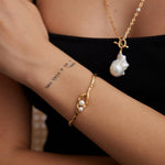 S925 Sterling Silver Pearl Bangles Bracelets - Gembea Jewelry
