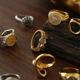 Style D Vintage Antique Spartan Coins Ring-Gembea jewelry