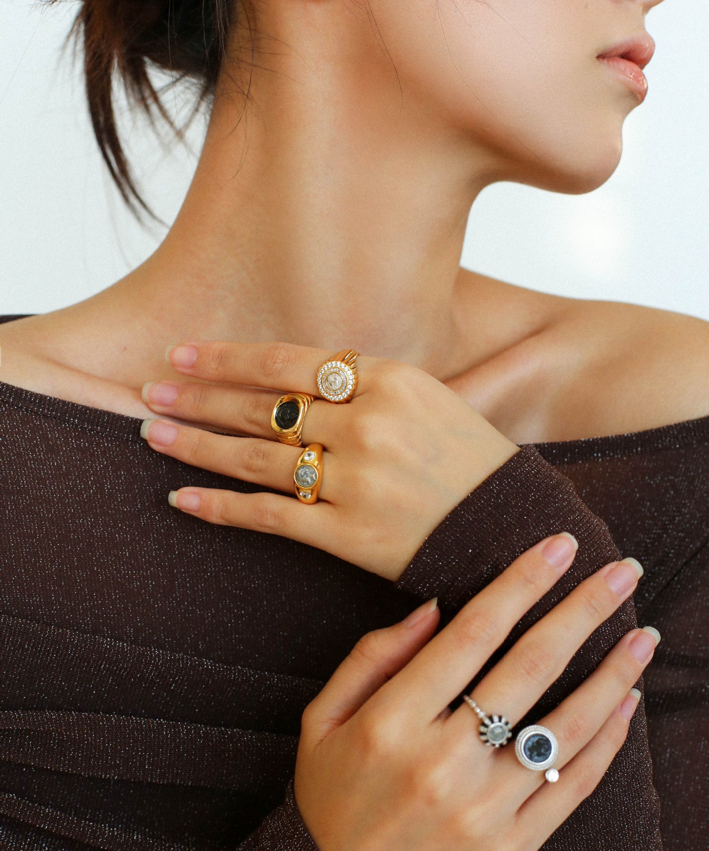 Style D Vintage Antique Spartan Coins Ring-Gembea jewelry