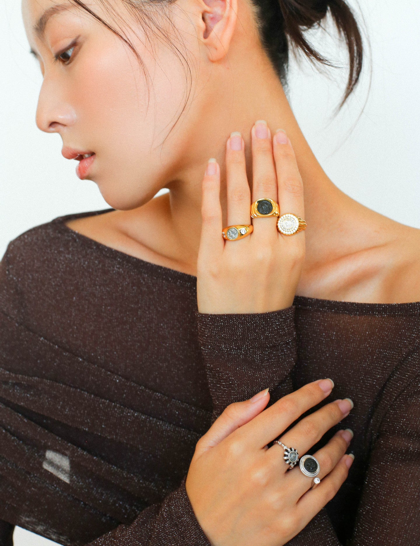 Style D Vintage Antique Spartan Coins Ring-Gembea jewelry