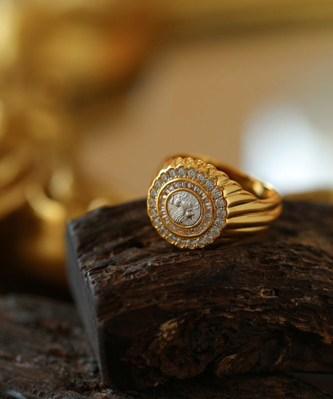 Style F Vintage Pegasus Coins Ring-Gembea jewelry