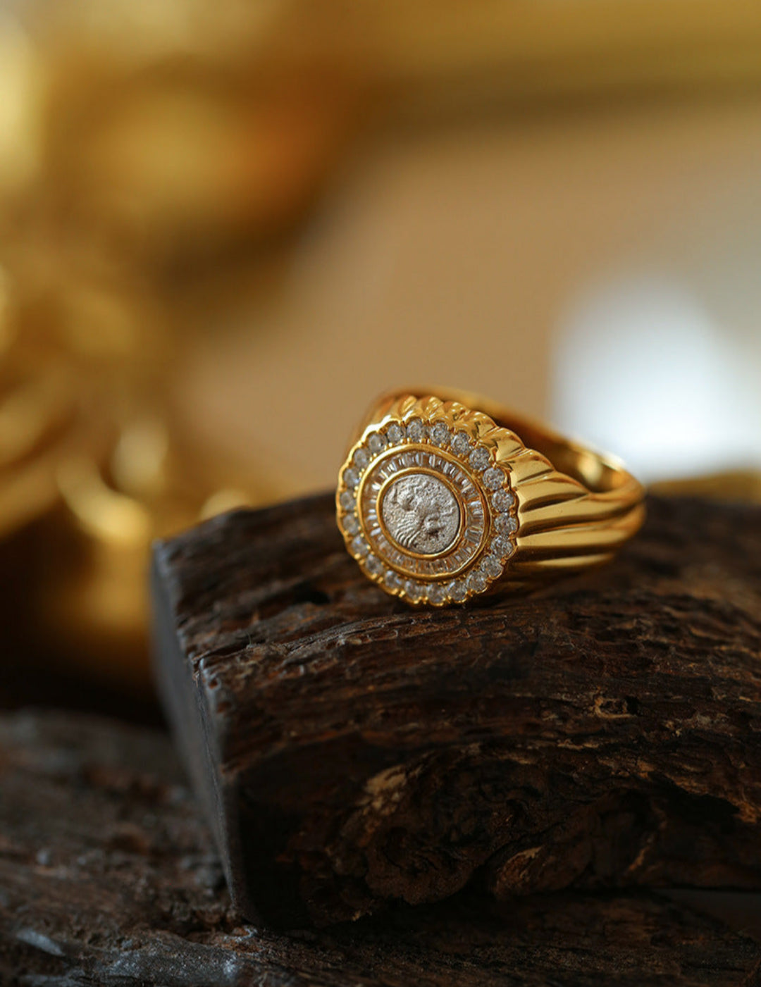 Style F Vintage Pegasus Coins Ring-Gembea jewelry
