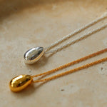 Stylish Small Water Drop Pendant Gold Silver Necklace gembea jewelry