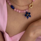 Summer Colored Cat's Eye Glass Necklace