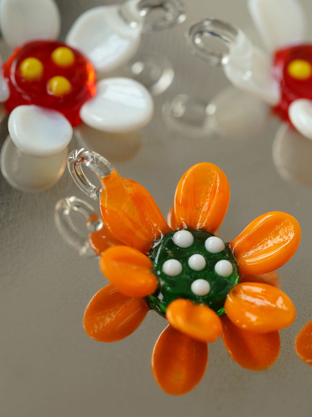 Summer Colored Cat's Eye Glass Necklace