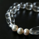 Summer Conch White Crystal Beaded Bracelet gembea jewelry