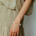 Summer Conch White Crystal Beaded Braceletgembea jewelry