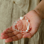 Summer Conch White Crystal Beaded Braceletgembea jewelry
