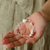 Summer Conch White Crystal Beaded Braceletgembea jewelry