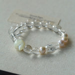Summer Conch White Crystal Beaded Braceletgembea jewelry