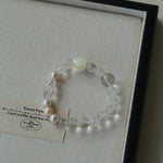 Summer Conch White Crystal Beaded Braceletgembea jewelry