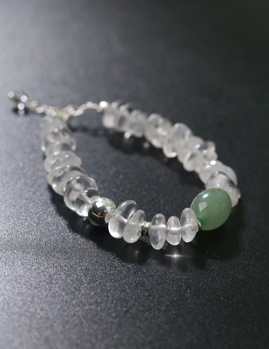 Summer Dongling Jade White Crystal Bracelet gembea jewelry