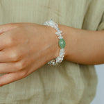 Summer Dongling Jade White Crystal Bracelet gembea jewelry