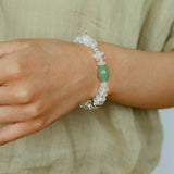 Summer Dongling Jade White Crystal Bracelet gembea jewelry