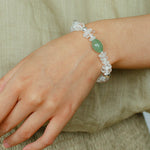Summer Dongling Jade White Crystal Bracelet gembea jewelry