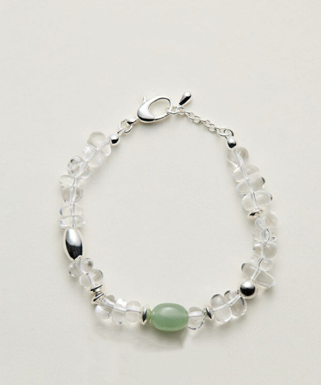 Summer Dongling Jade White Crystal Bracelet gembea jewelry