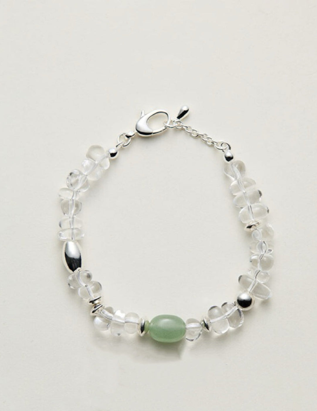 Summer Dongling Jade White Crystal Bracelet gembea jewelry