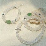 Summer Dongling Jade White Crystal Bracelet gembea jewelry