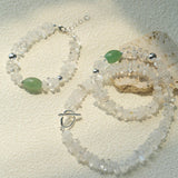 Summer Dongling Jade White Crystal Bracelet gembea jewelry