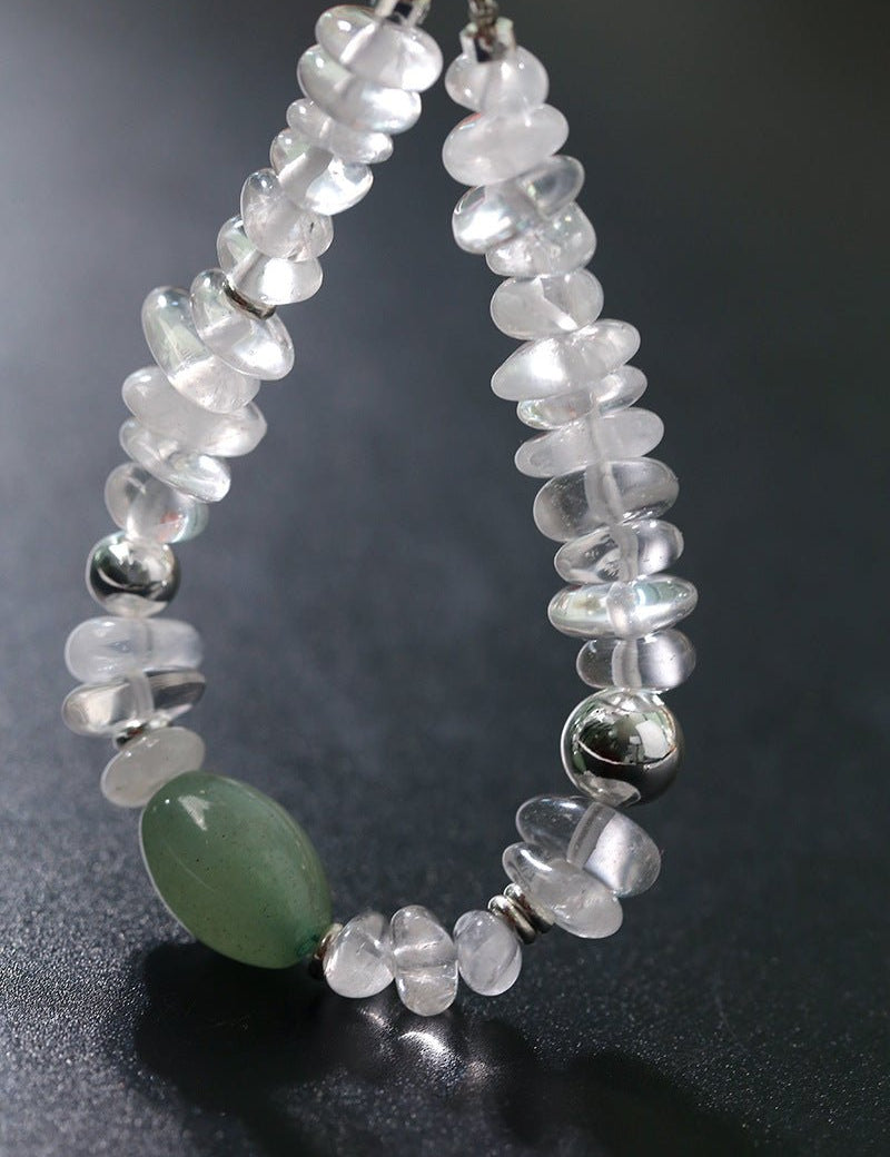 Summer Dongling Jade White Crystal Bracelet gembea jewelry