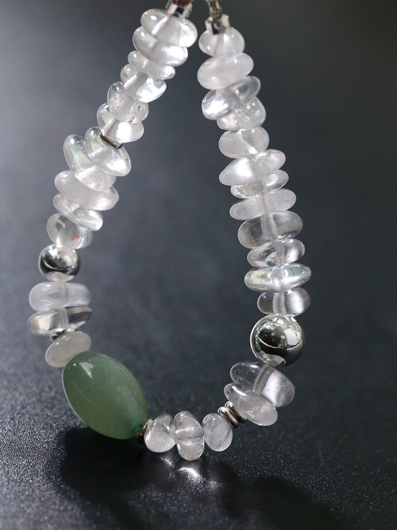 Summer Dongling Jade White Crystal Bracelet gembea jewelry