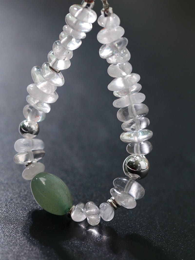 Summer Dongling Jade White Crystal Bracelet gembea jewelry