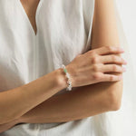 Summer Dongling Jade White Crystal Bracelet gembea jewelry
