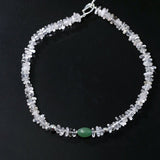 Summer Dongling Jade White Crystal Necklace gembea jewelry