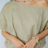Summer Dongling Jade White Crystal Necklace gembea jewelry