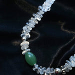 Summer Dongling Jade White Crystal Necklace gembea jewelry