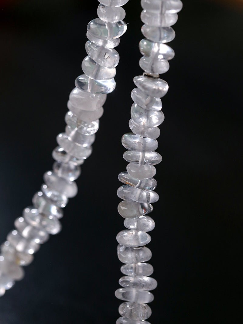 Summer Dongling Jade White Crystal Necklace gembea jewelry