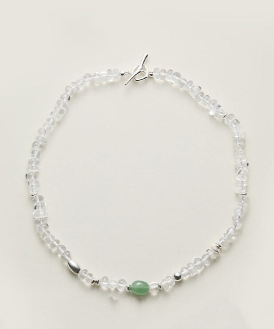 Summer Dongling Jade White Crystal Necklace gembea jewelry