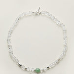 Summer Dongling Jade White Crystal Necklace gembea jewelry
