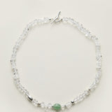 Summer Dongling Jade White Crystal Necklace gembea jewelry