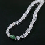 Summer Dongling Jade White Crystal Necklace gembea jewelry