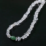 Summer Dongling Jade White Crystal Necklace gembea jewelry