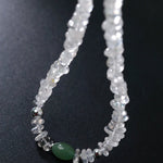 Summer Dongling Jade White Crystal Necklace gembea jewelry