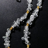 Summer Natural White Crystal Beaded Necklace gembea jewelry