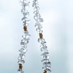 Summer Natural White Crystal Beaded Necklace gembea jewelry