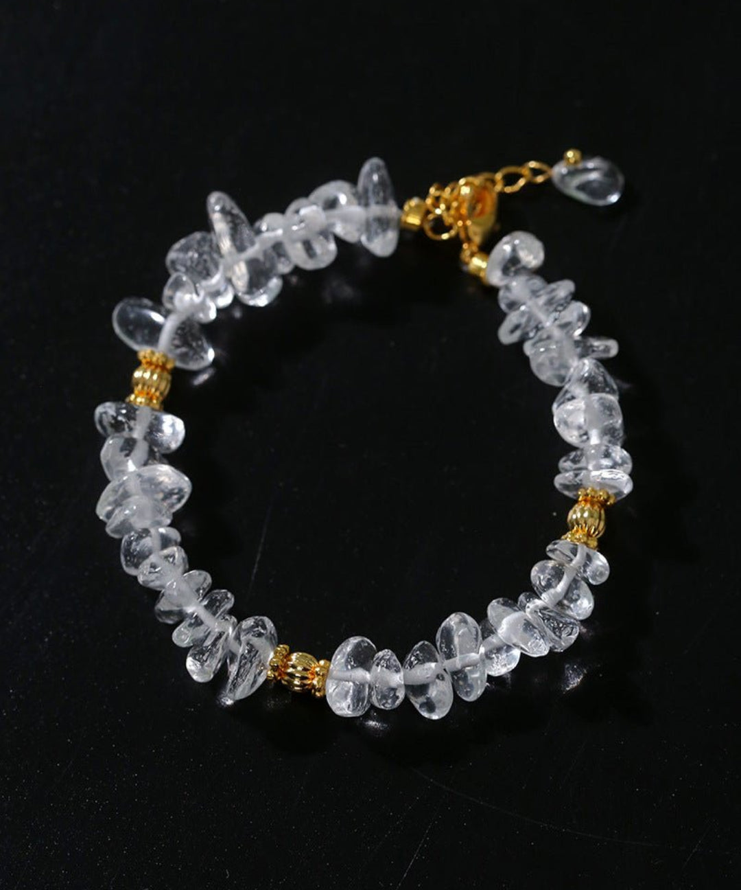 Summer Natural White Crystal Beaded bracelet gembea jewelry