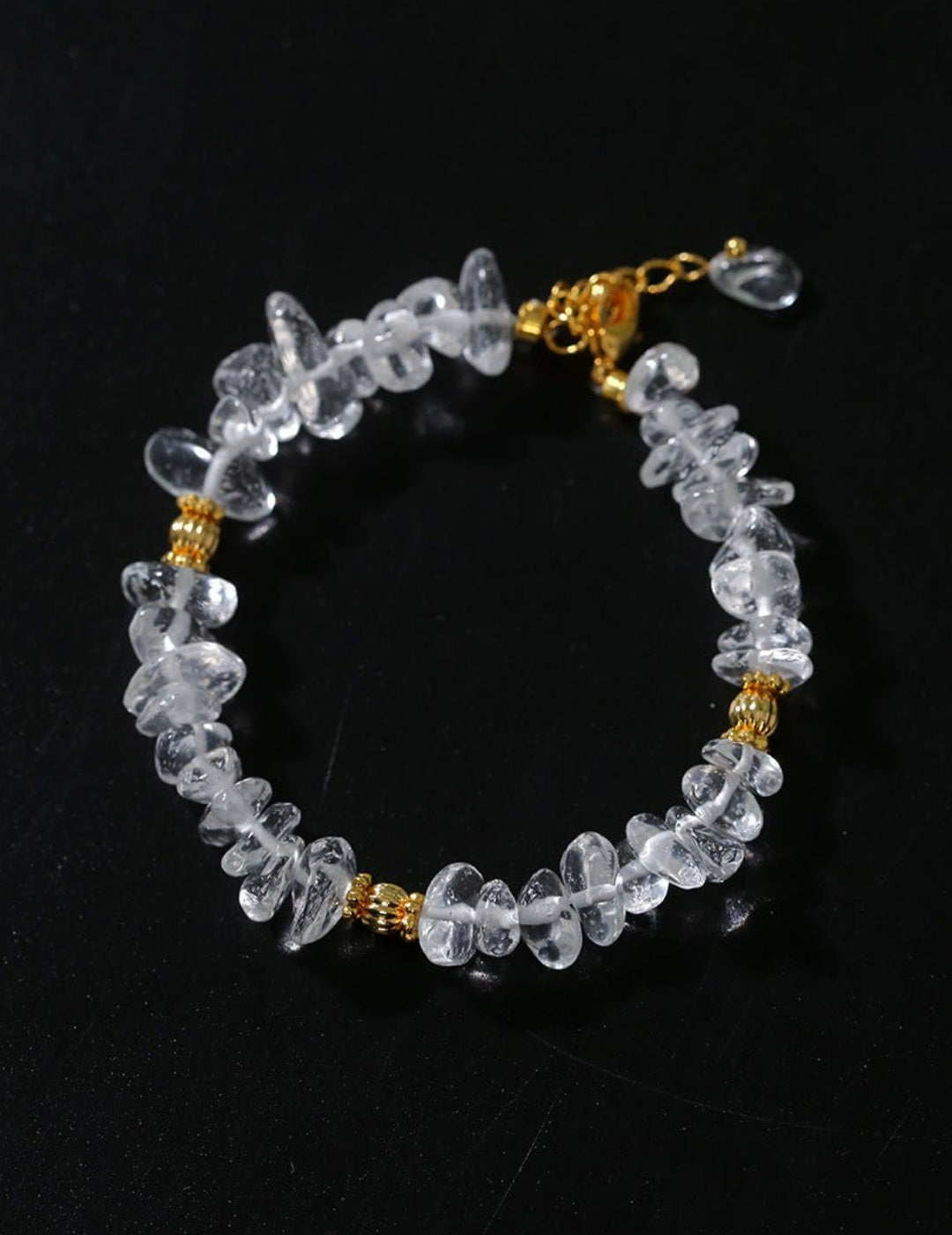 Summer Natural White Crystal Beaded bracelet gembea jewelry