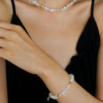 Summer Natural White Crystal Beaded bracelet gembea jewelry