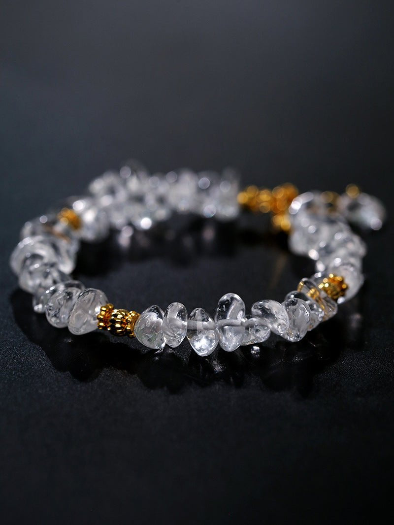 Summer Natural White Crystal Beaded bracelet gembea jewelry