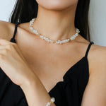 Summer Natural White Crystal Beaded bracelet gembea jewelry