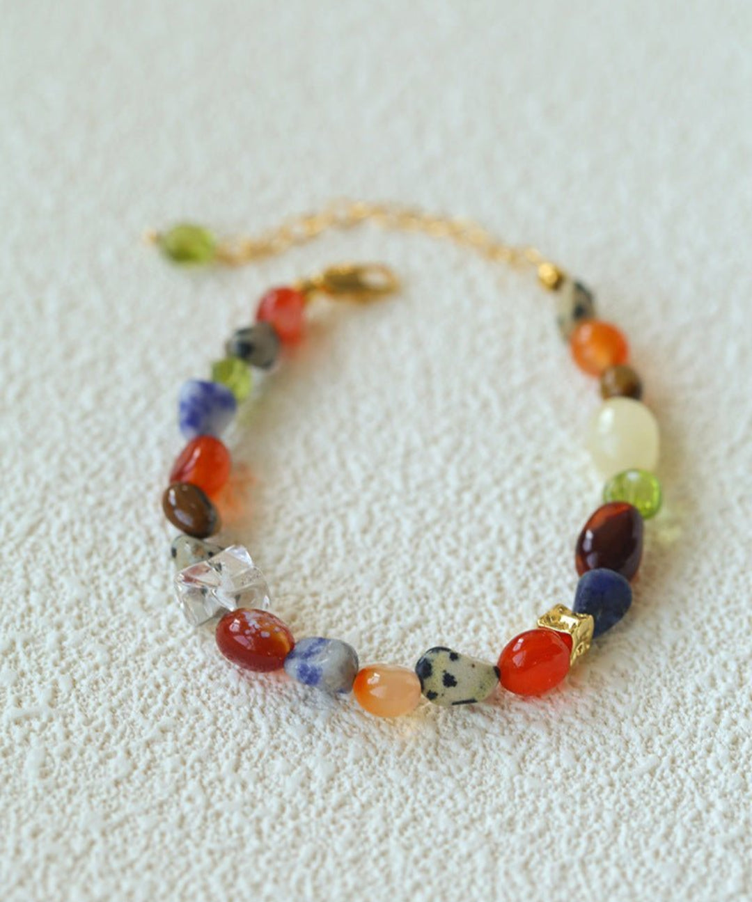 Summer Tomato Colorful Natural Stone Bracelet gembea jewelry