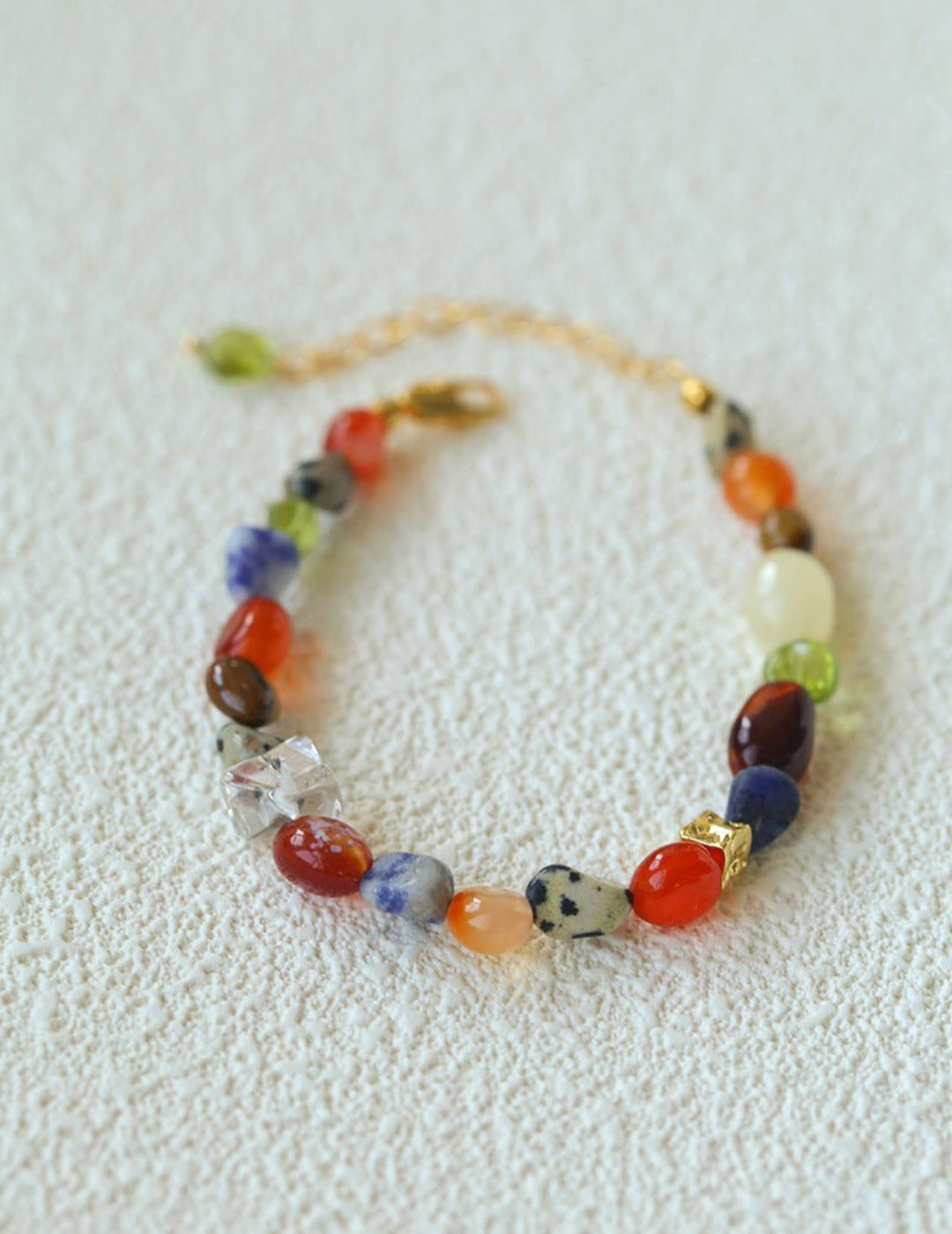 Summer Tomato Colorful Natural Stone Bracelet gembea jewelry