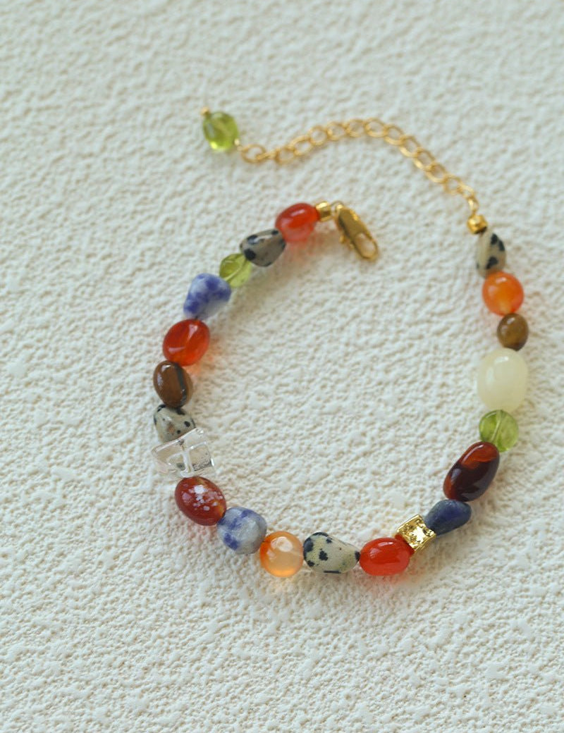 Summer Tomato Colorful Natural Stone Bracelet gembea jewelry