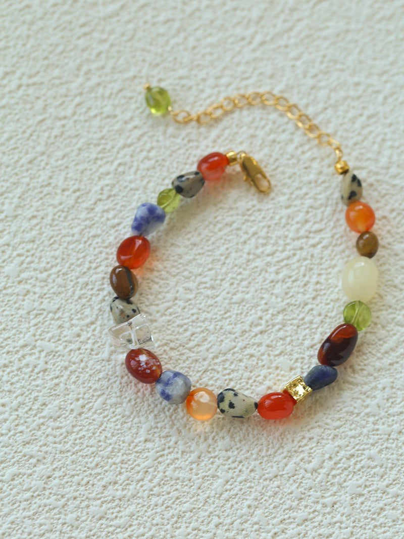 Summer Tomato Colorful Natural Stone Bracelet gembea jewelry