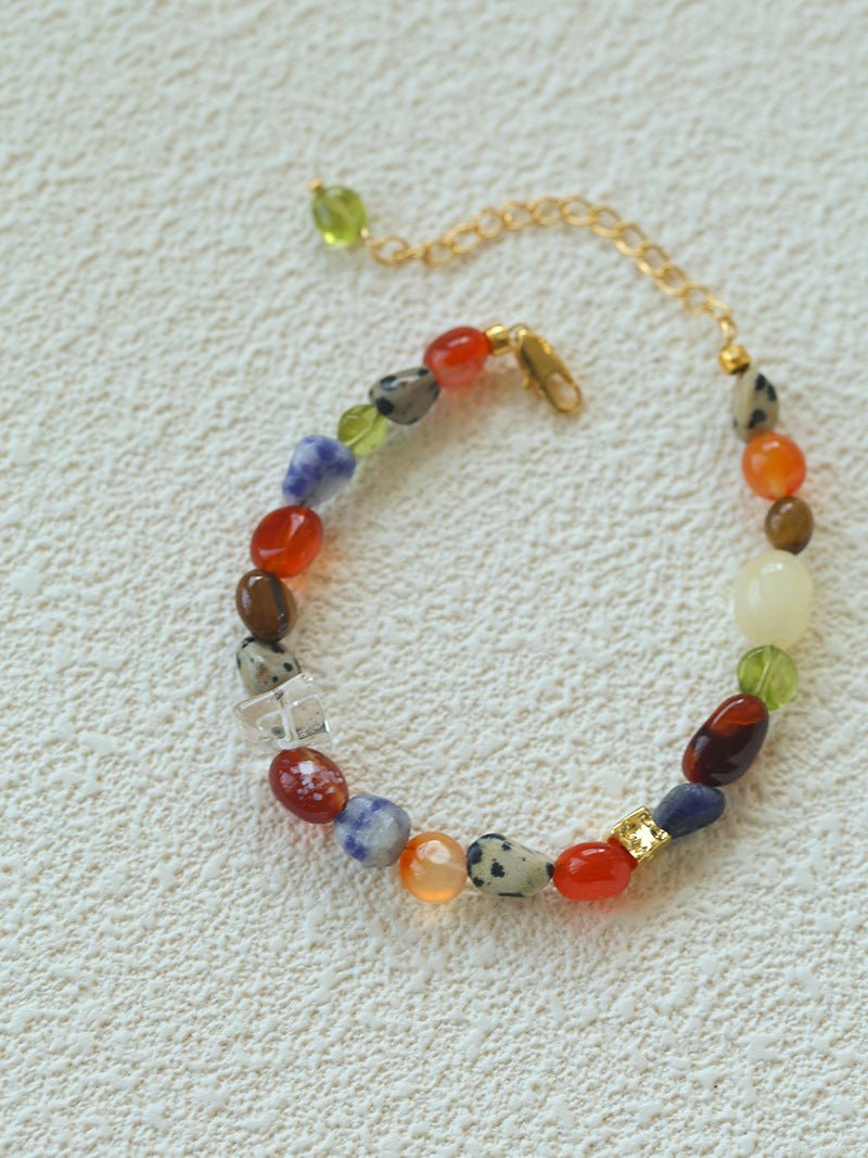 Summer Tomato Colorful Natural Stone Bracelet gembea jewelry